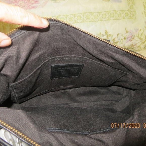 Black Leather Coach Morgan Satchel Handbag - Picture 4 of 4